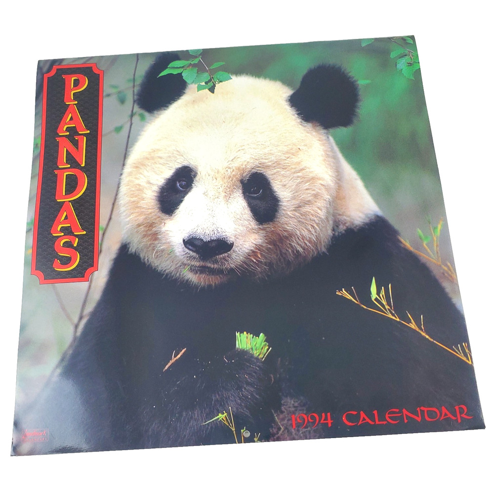 Vintage Pandas 1994 Wall Calendar Size 12"x12" Excellent Photos Printed in Korea